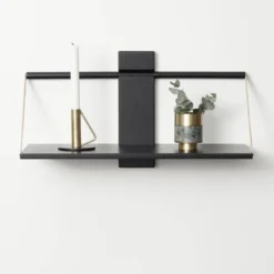 Wood wall hylle 32x25x60 cm svart