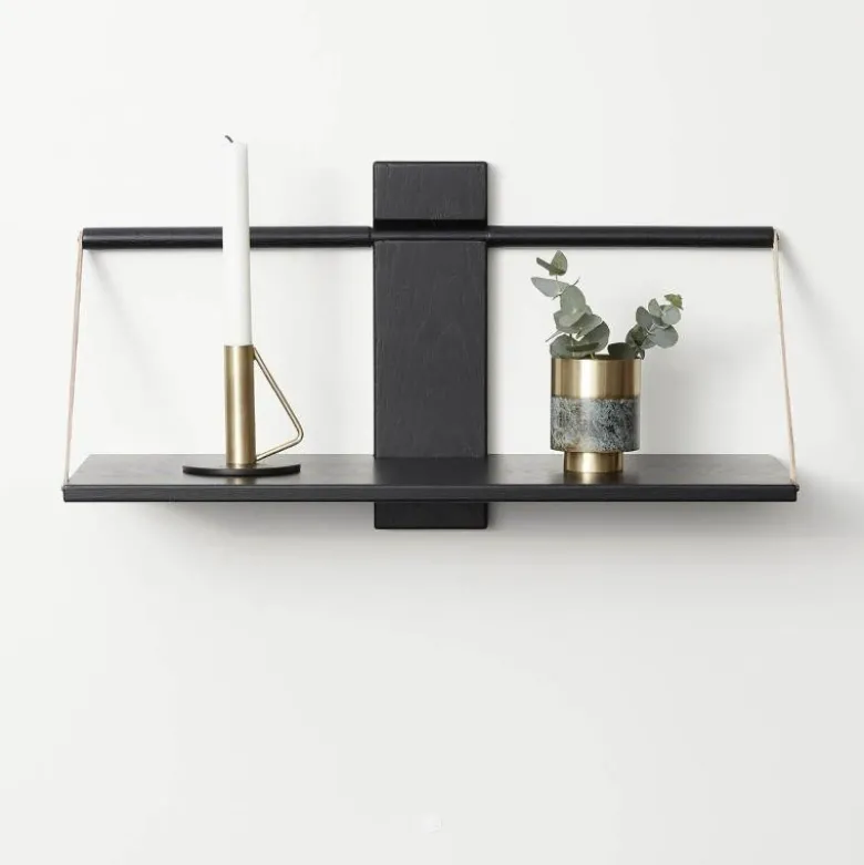 Wood wall hylle 32x25x60 cm svart