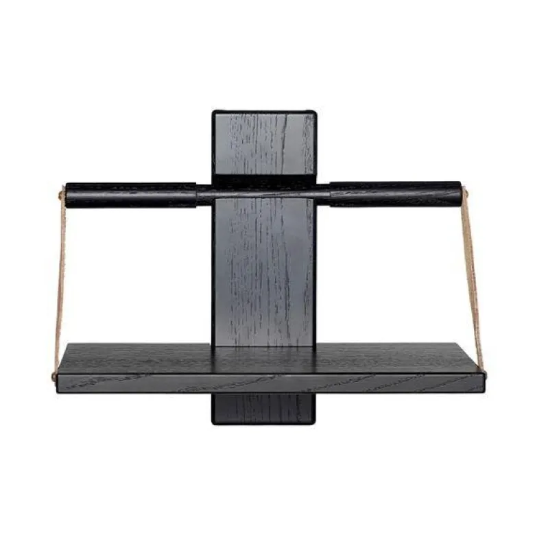 Wood wall hylle 24x18x30 cm svart