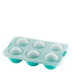 XL isform med lokk for 6 store isballer turkis