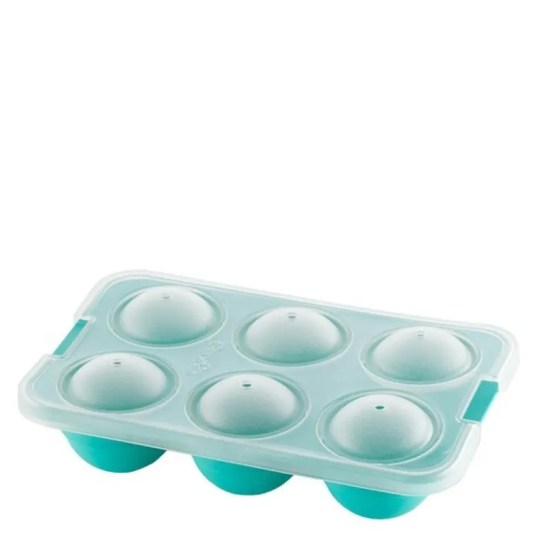 XL isform med lokk for 6 store isballer turkis
