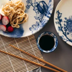 Yan asjett 22 cm beige/blå