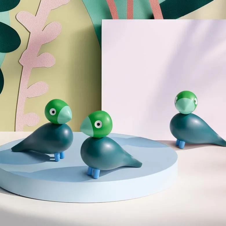 Year Bird 2026 Birk 12,5 cm mørk grønn