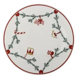 Yule fat på fot 35 cm natur/julemotiv